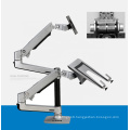 Full Aptop Holder Stand and Motion Dual Arm Monitor Support 32 Inch